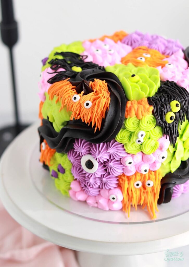 buttercream piped monster cake