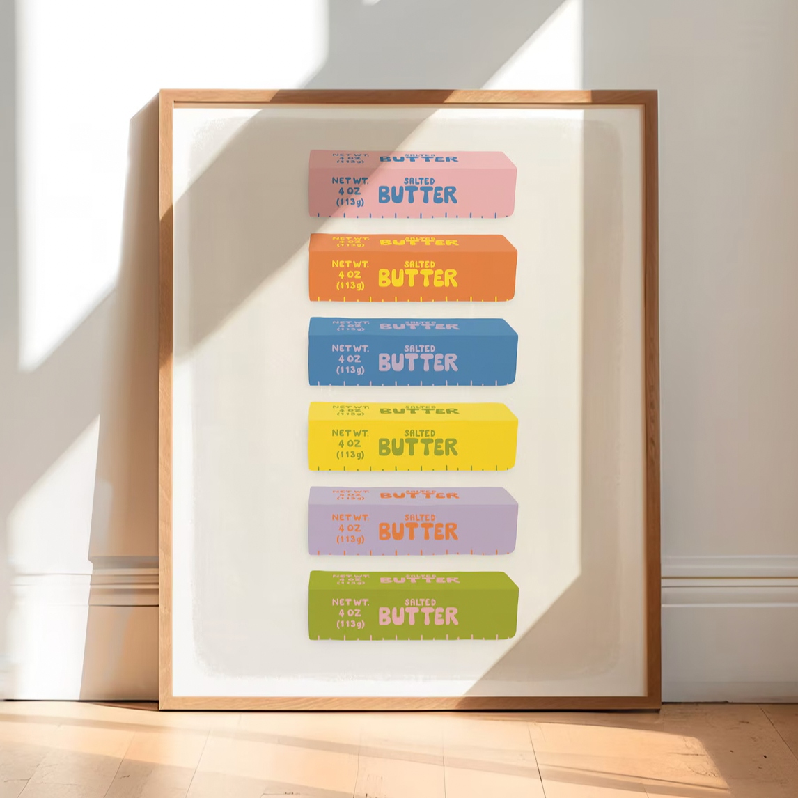 Colorful butter art print