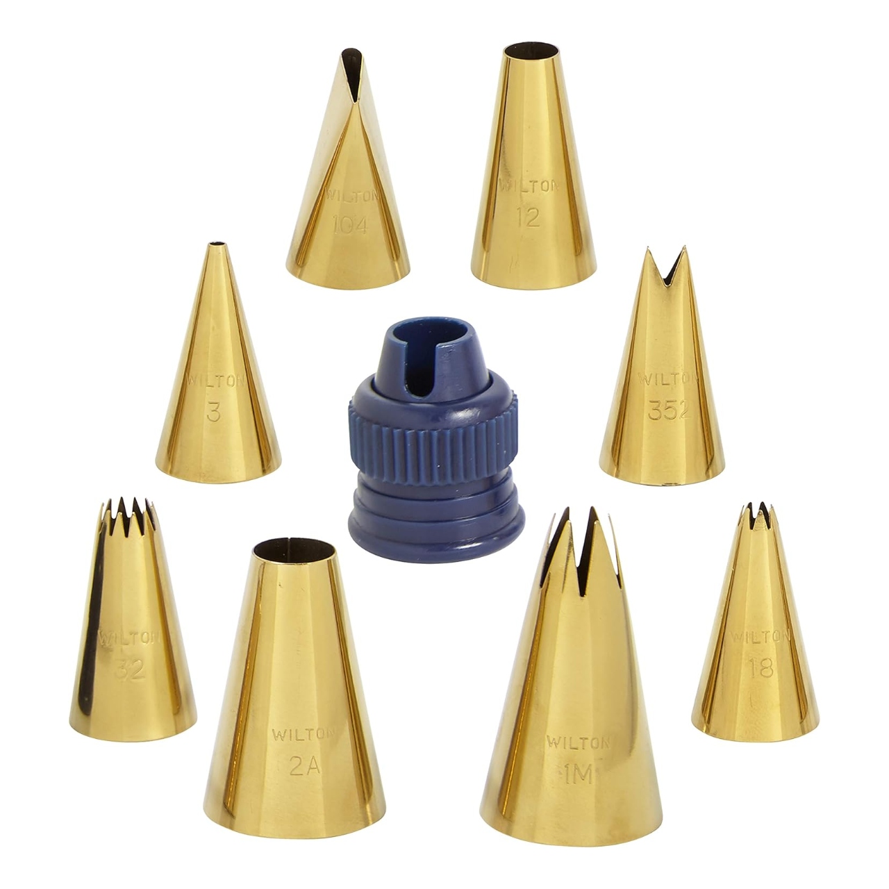 gold piping tip set
