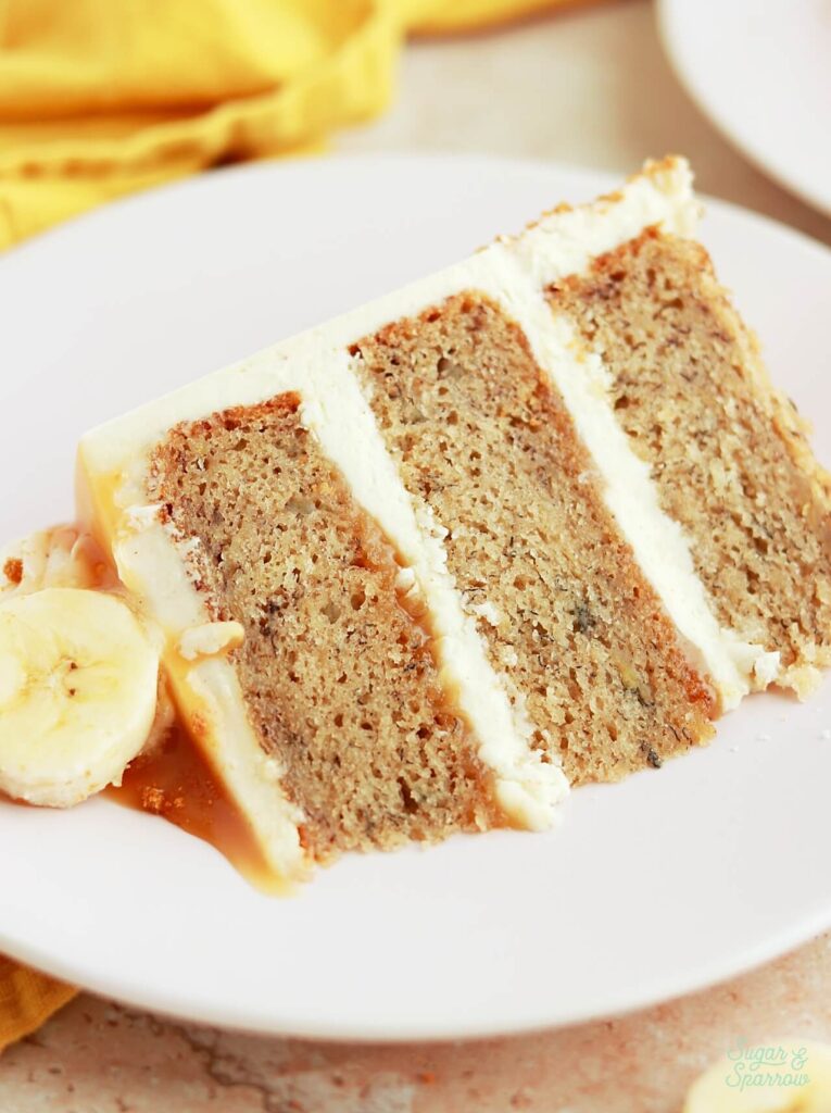banana cake recipe by sugar and sparrow