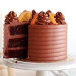 chocolate orange layer cake recipe by sugar and sparrow