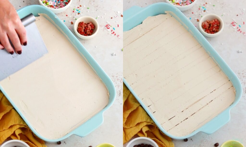 how to decorate a gingerbread sheet cake step 1