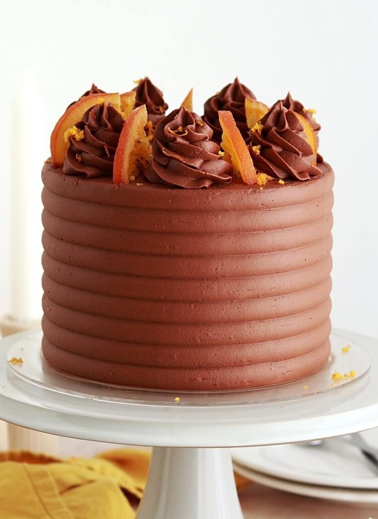 chocolate orange cake recipe by sugar and sparrow