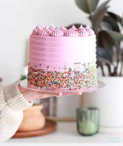 Pink birthday cake