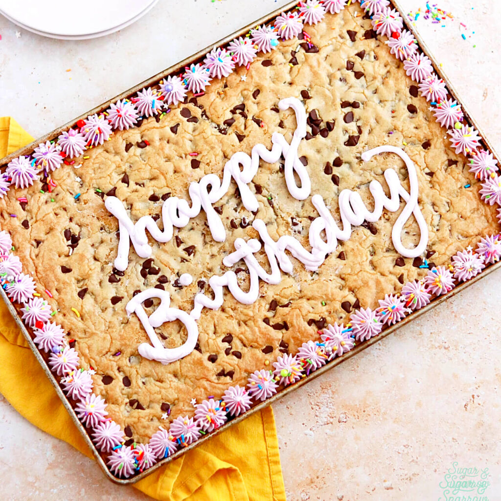 easy cookie cake for birthday