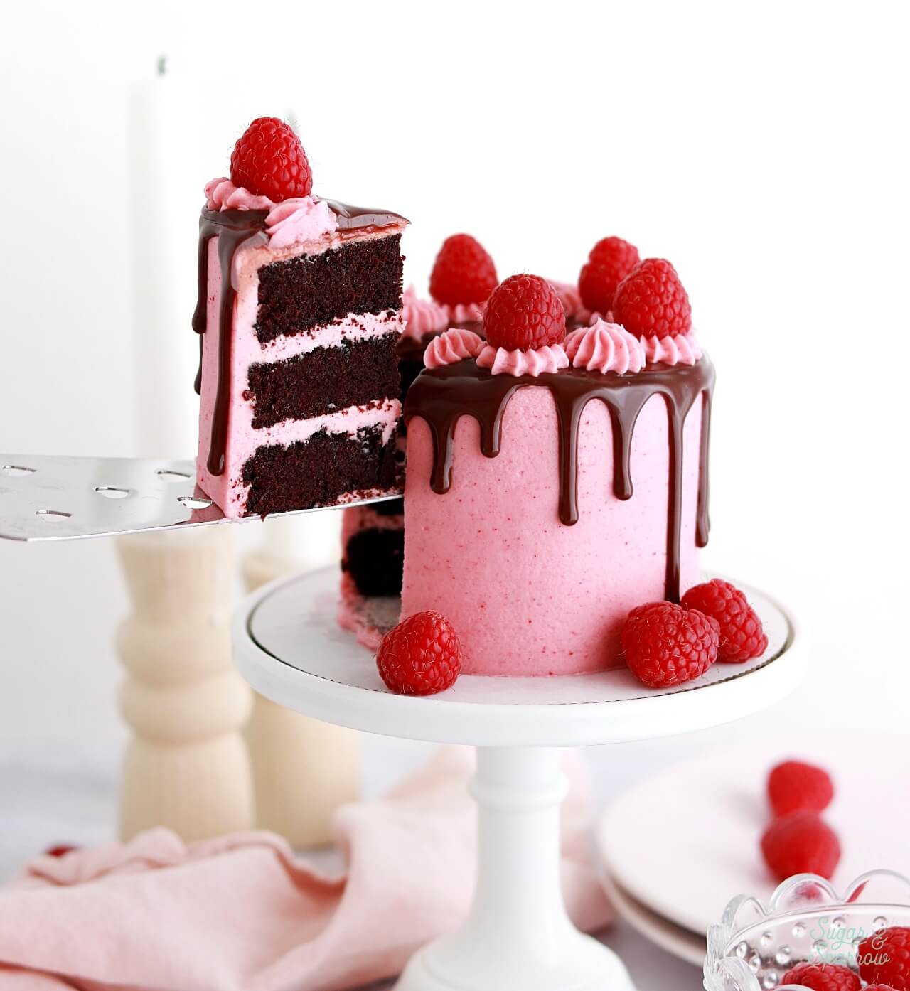 mini raspberry chocolate cake valentines day recipe