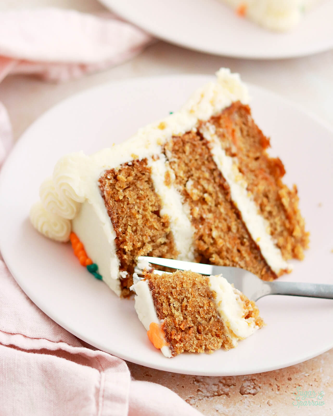 carrot cake recipe by sugar and sparrow