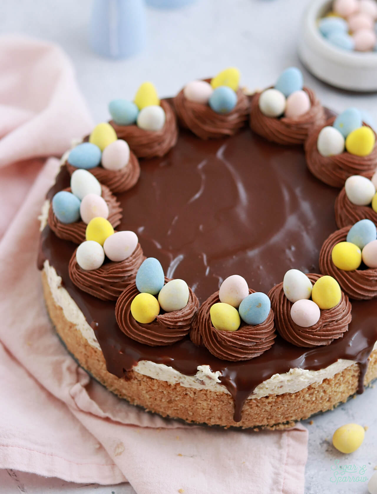 easter dessert ideas no bake cadbury mini egg cheesecake
