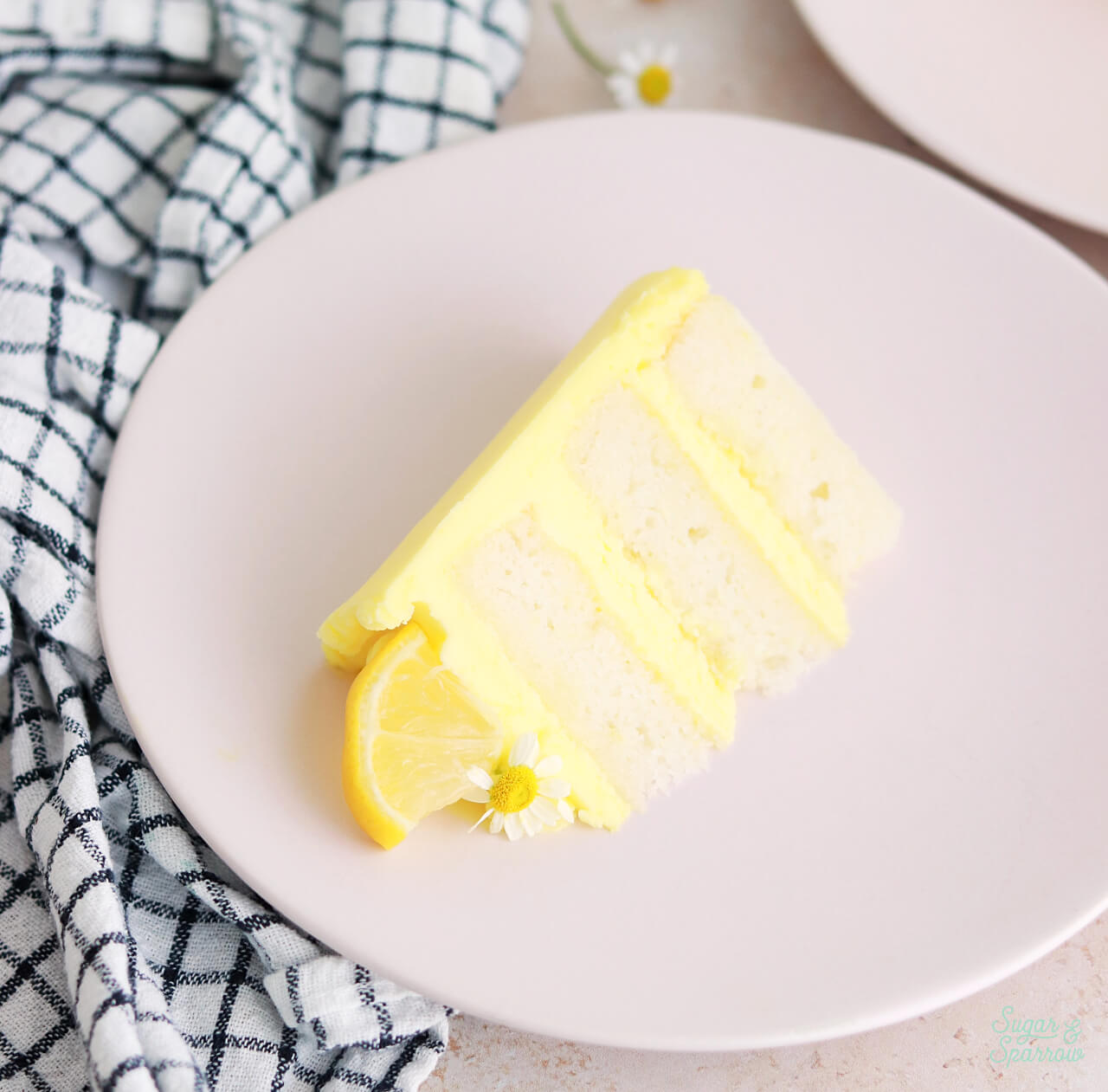 small batch lemon cake with lemon frosting