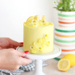 small batch lemon cake recipe by sugar and sparrow