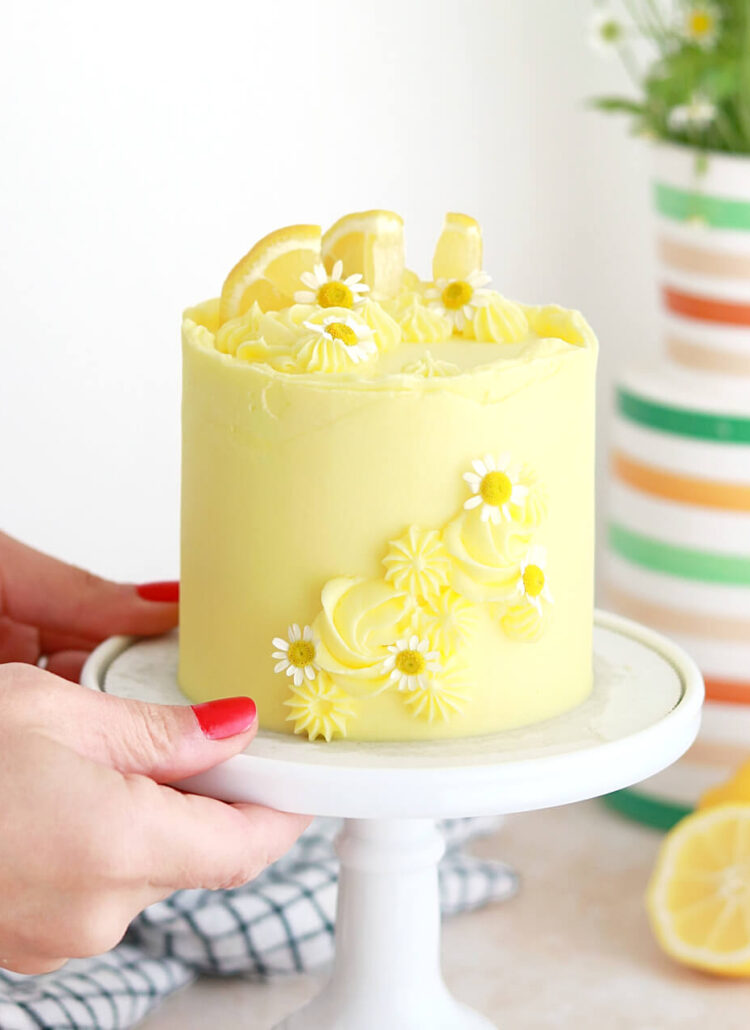 small batch lemon cake recipe by sugar and sparrow