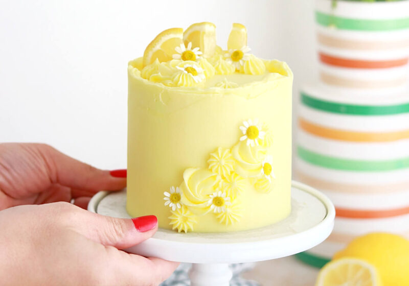 small batch lemon cake recipe by sugar and sparrow