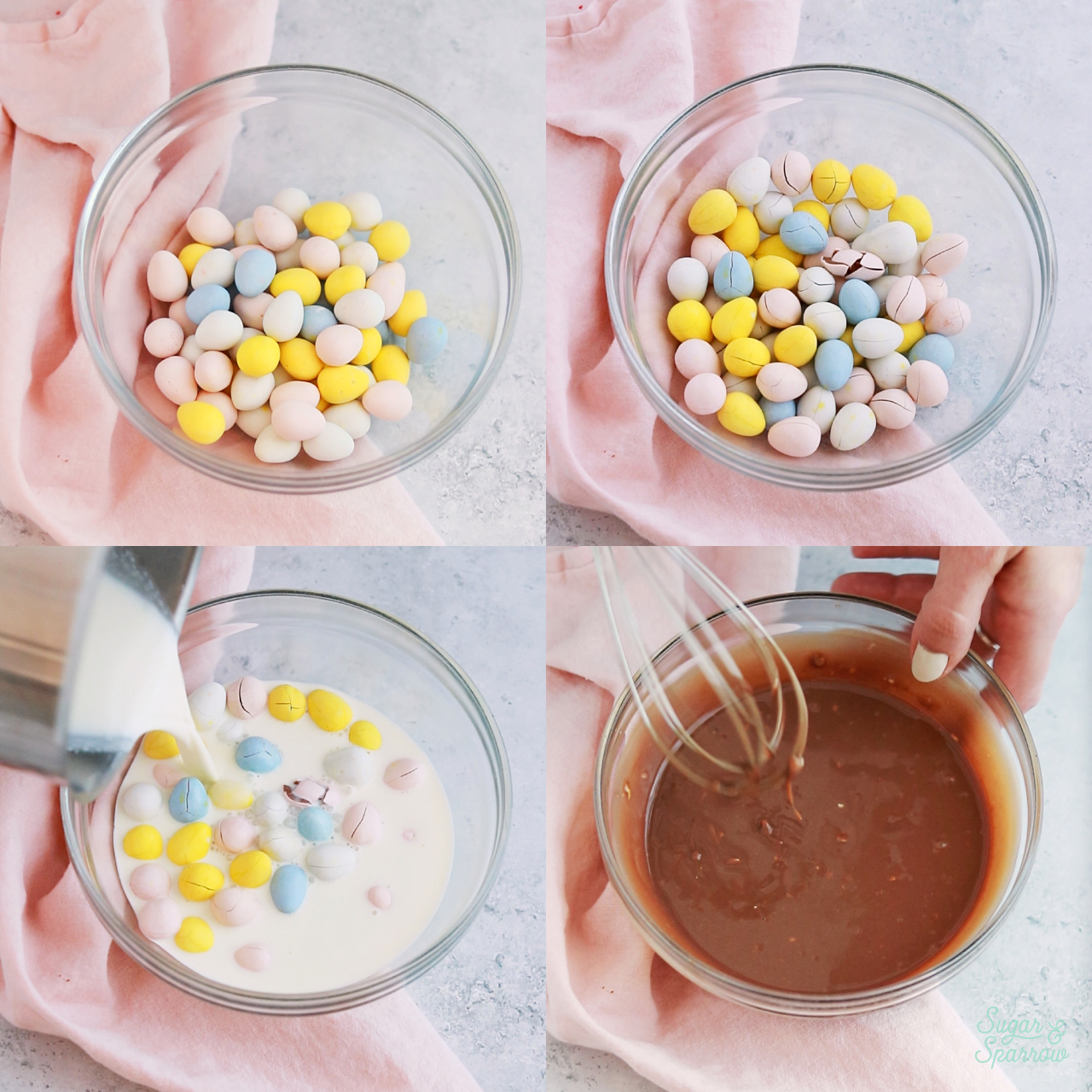 how to make cadbury mini egg ganache