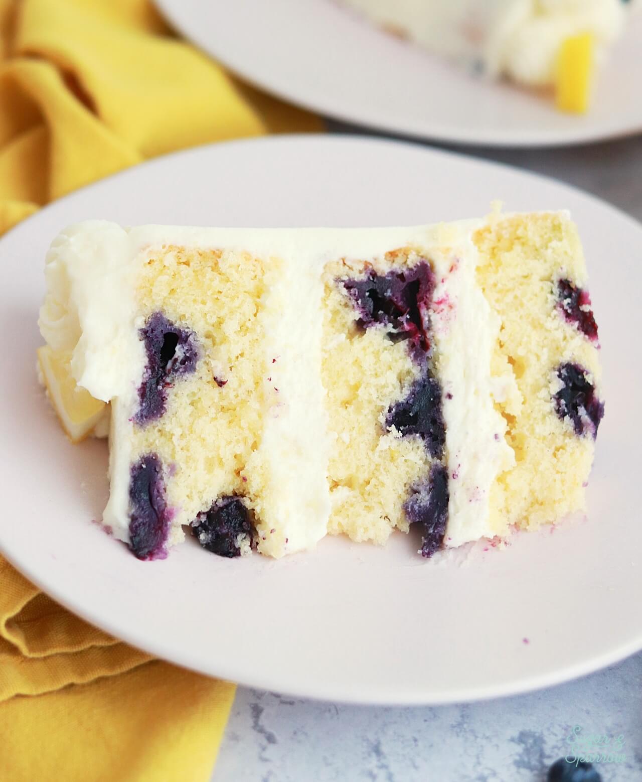 lemon cake with blueberries baked inside recipe
