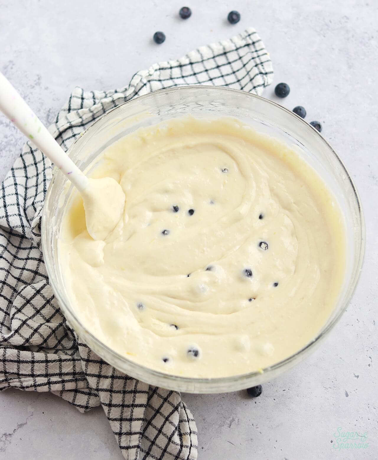 adding blueberries to lemon cake recipe