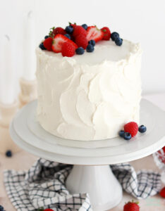 soft and moist white cake recipe with vanilla swiss meringue buttercream
