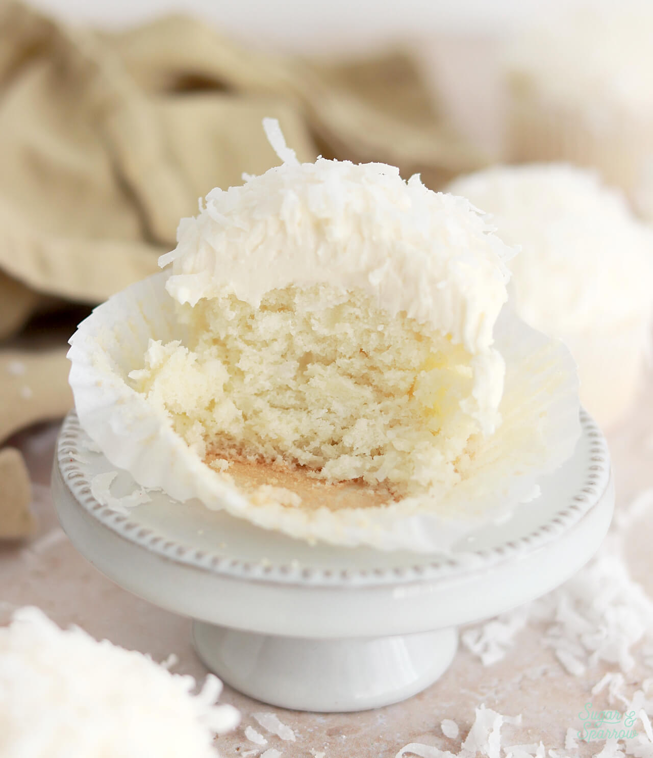 coconut cupcakes from scratch with coconut buttercream