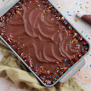 chocolate sheet cake recipe with chocolate frosting