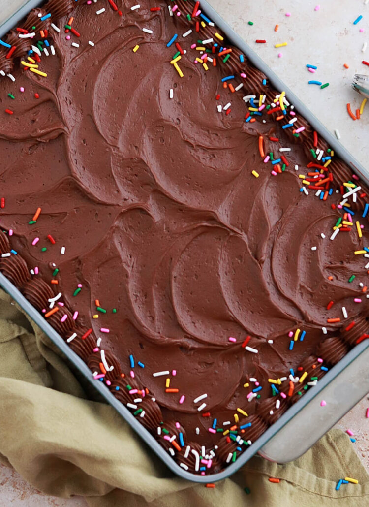 chocolate sheet cake recipe with chocolate frosting