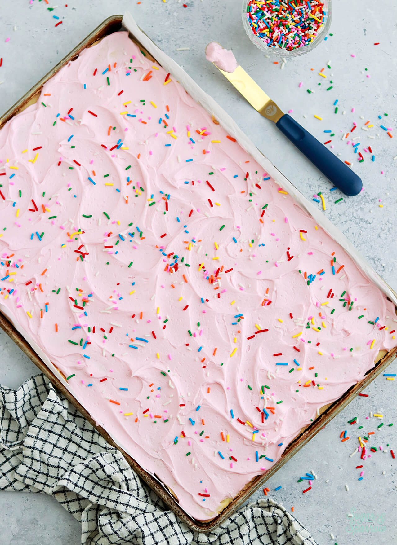 sheet pan sugar cookie cake recipe