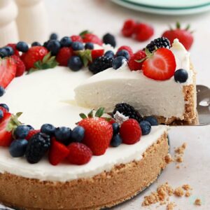 no bake cheesecake recipe by sugar and sparrow
