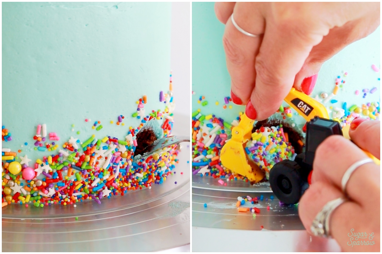 construction cake tutorial excavator