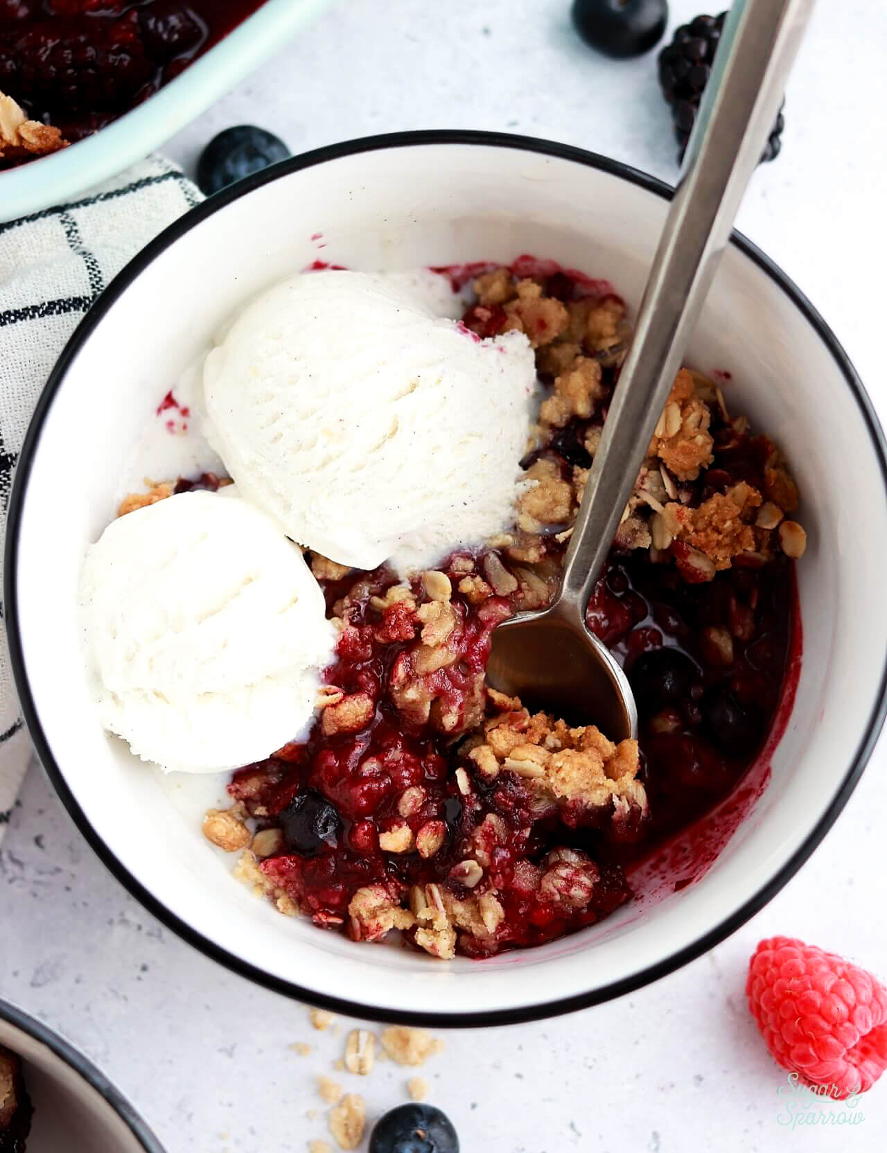 berry crisp with ice cream recipe