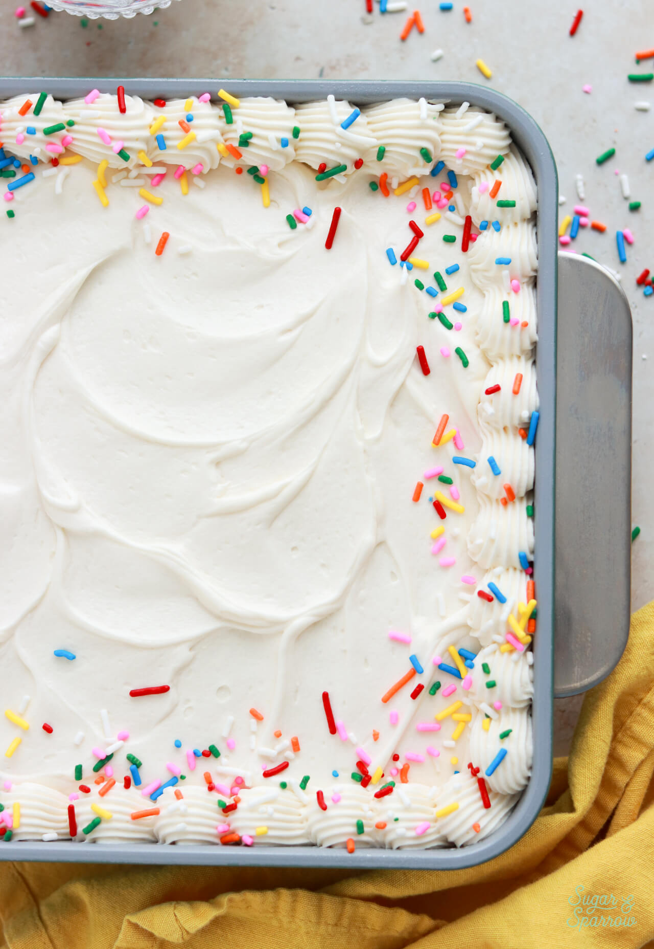 easy vanilla sheet cake recipe