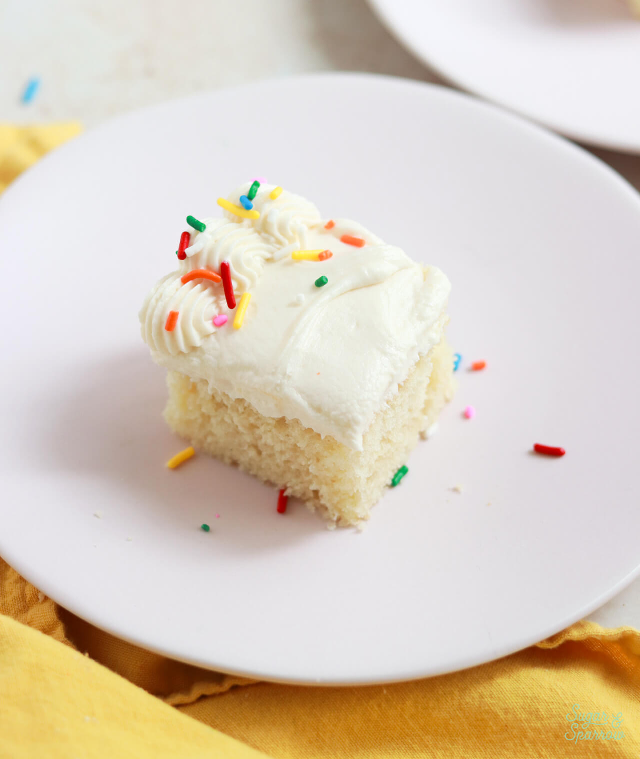 vanilla sheet cake with vanilla frosting recipe