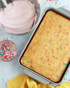 how to decorate a funfetti sheet cake