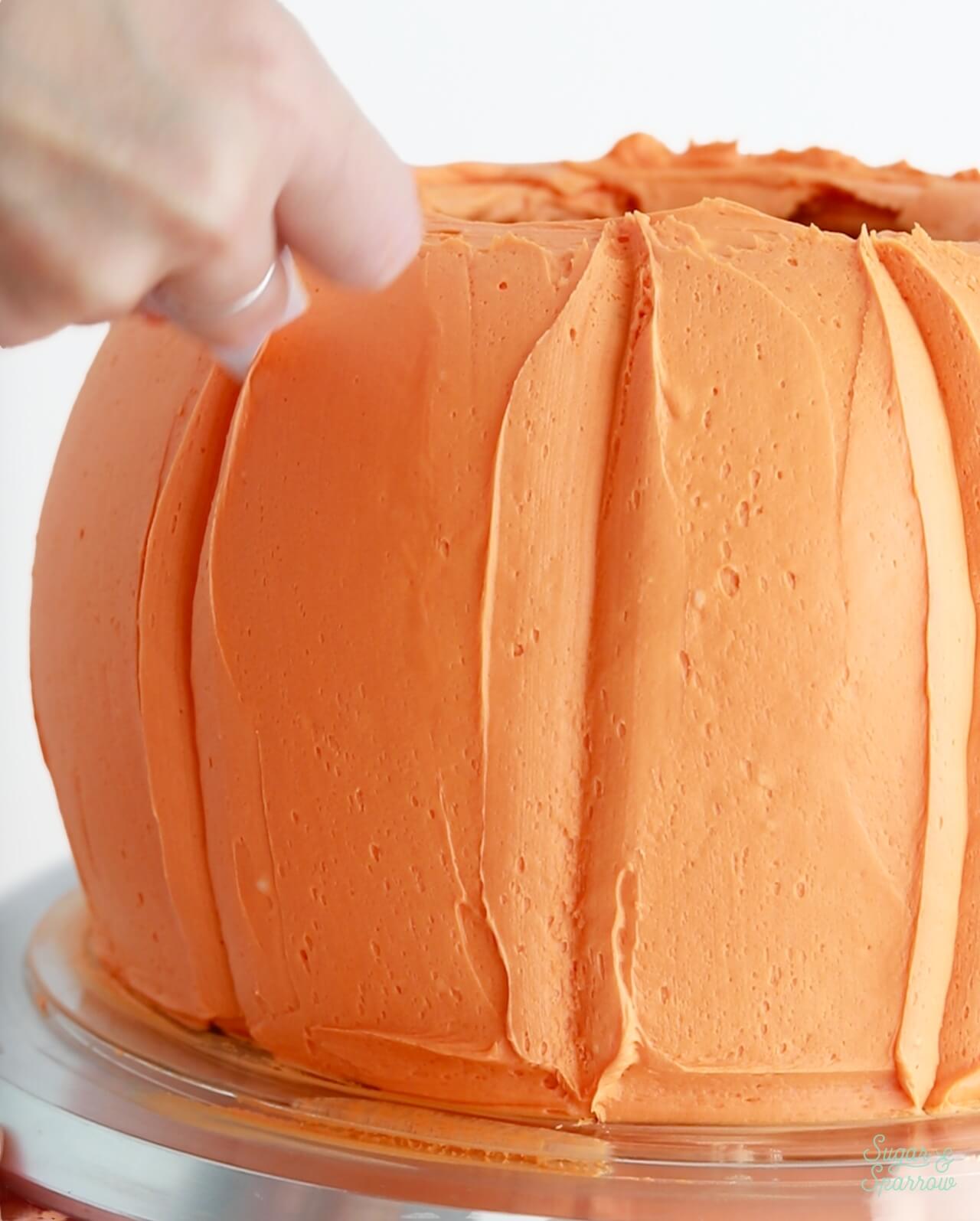 buttercream jack o lantern cake tutorial