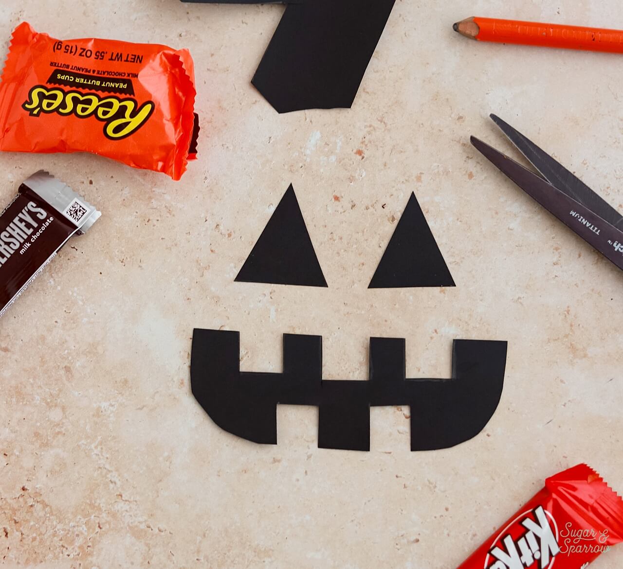 jack o lantern template with cardstock