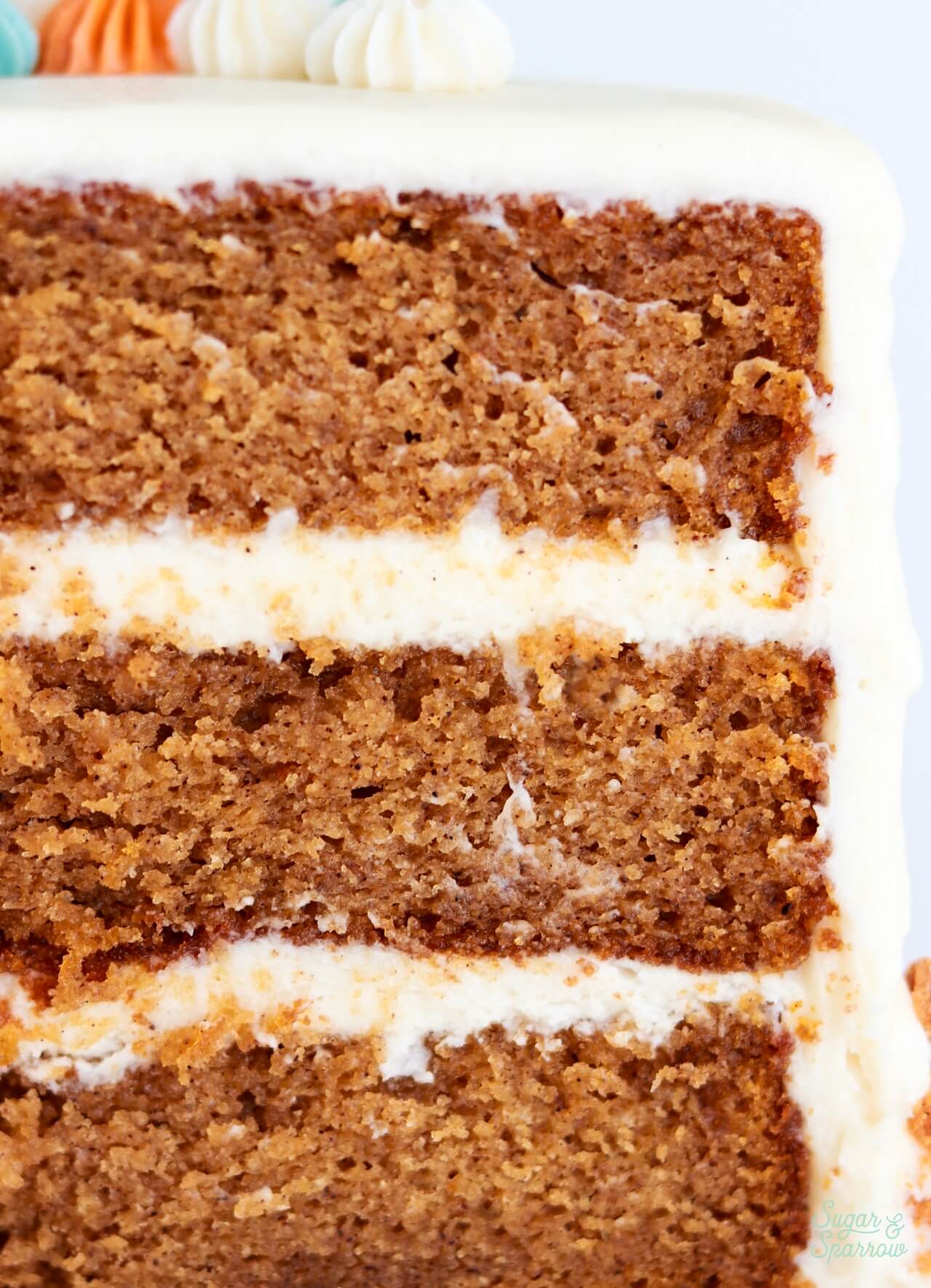 moist pumpkin layer cake with cream cheese frosting