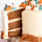 pumpkin layer cake recipe by sugar and sparrow