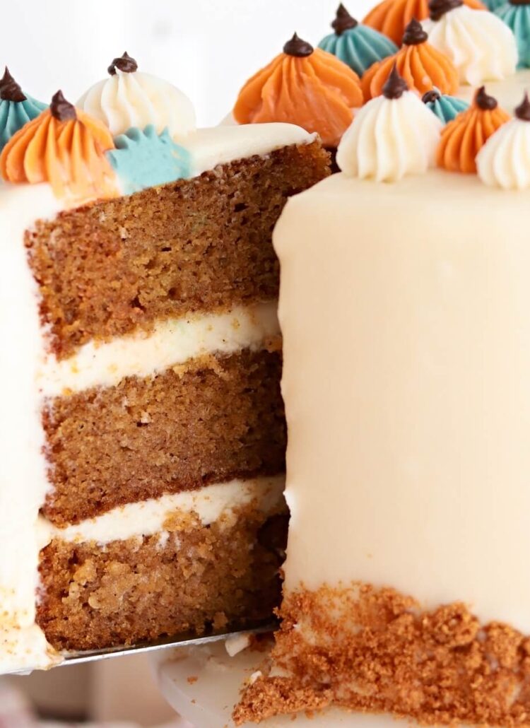 pumpkin layer cake recipe by sugar and sparrow