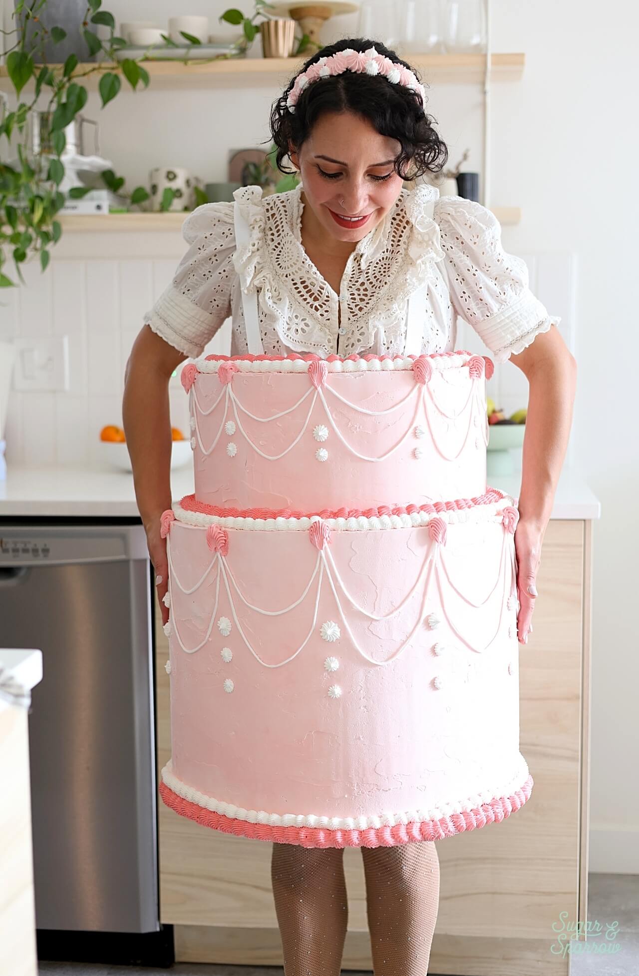 diy cake costume with foam board and spackle