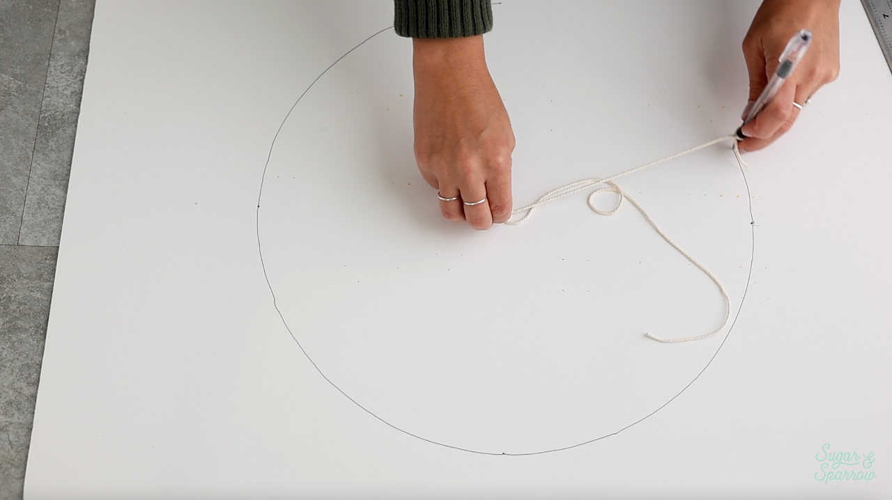 how to draw a circle on foam board