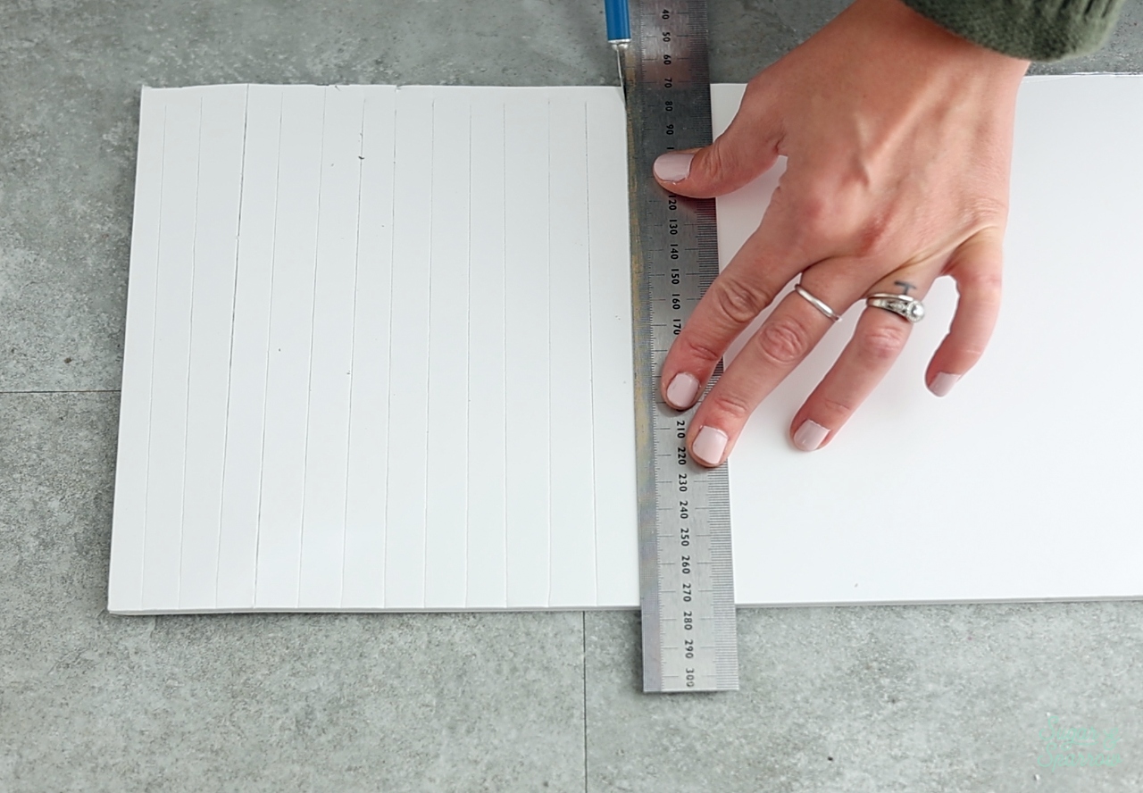 how to score foam board with an x acto knift