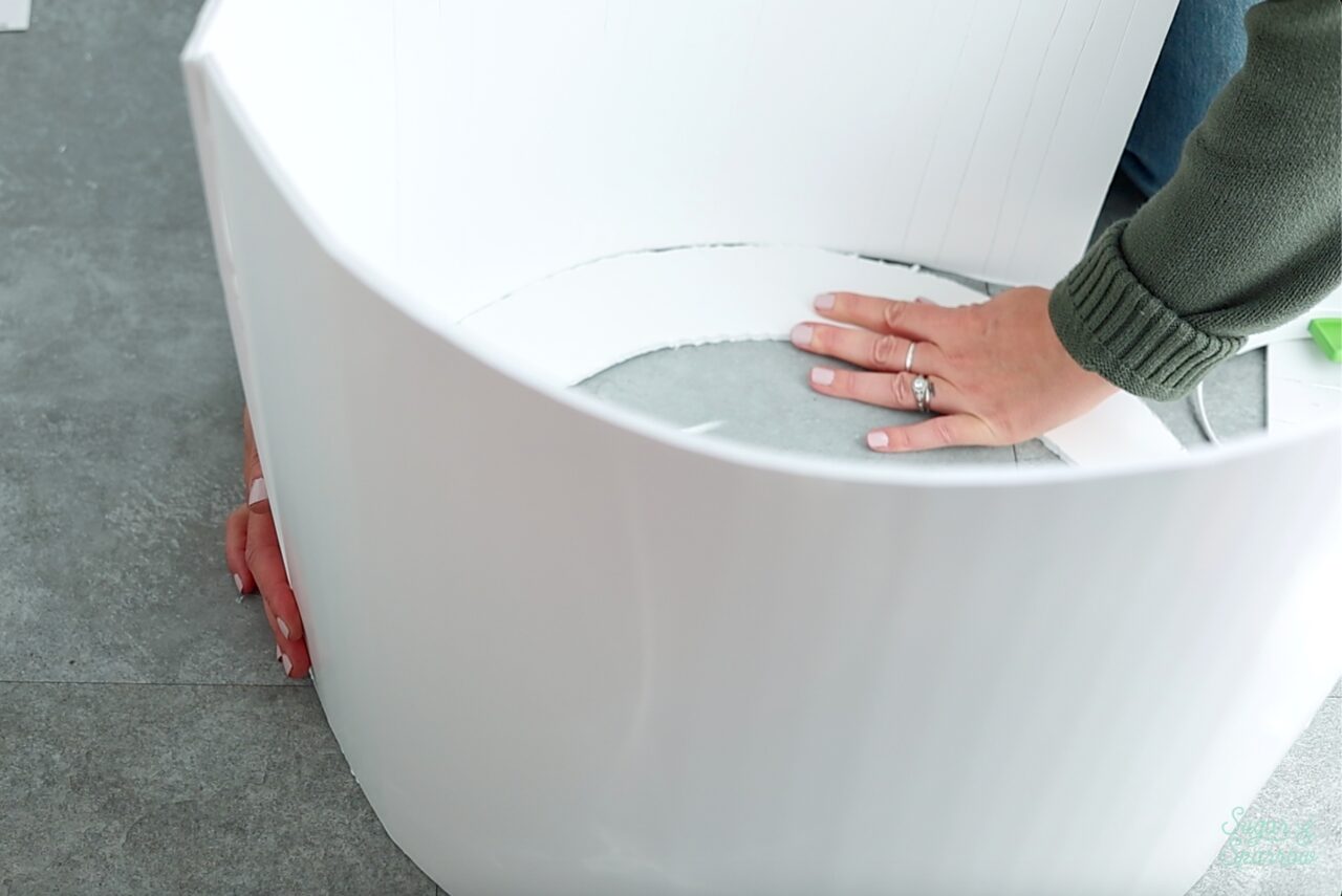 building a cake costume out of foam board