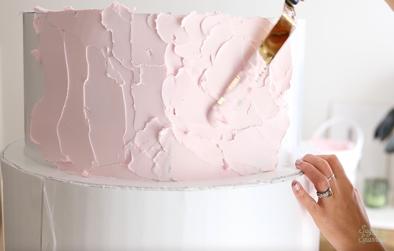 how to frost a fake cake with spackle