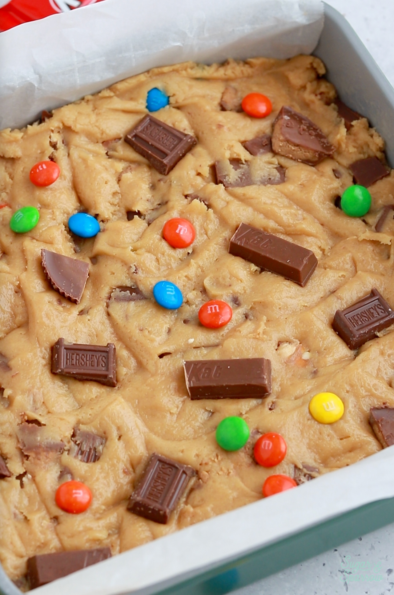 cookie bars with halloween candy
