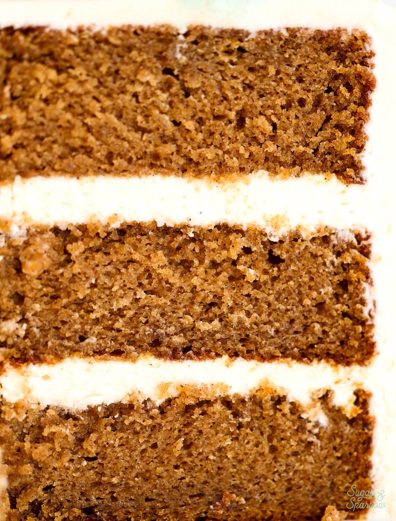 pumpkin cake layers with cream cheese frosting
