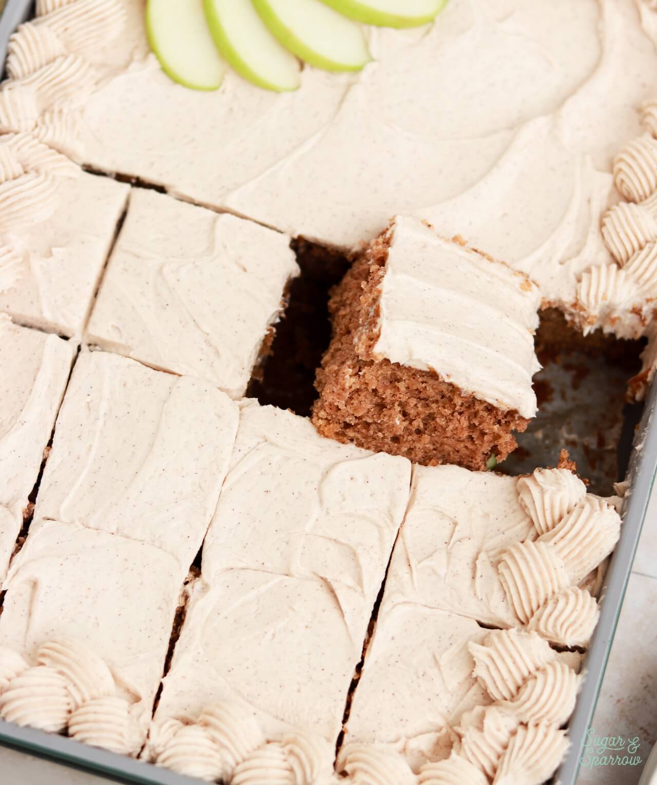 apple cake recipe baked in a dish