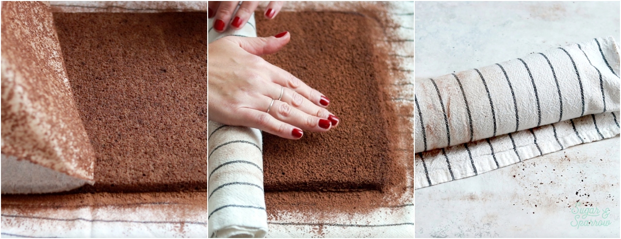 how to roll a swiss roll cake while warm