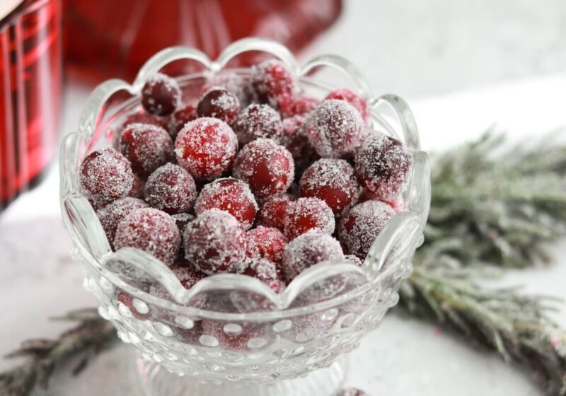 sugared cranberries and sugared rosemary recipe