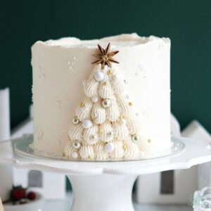 white christmas cake recipe with buttercream christmas tree