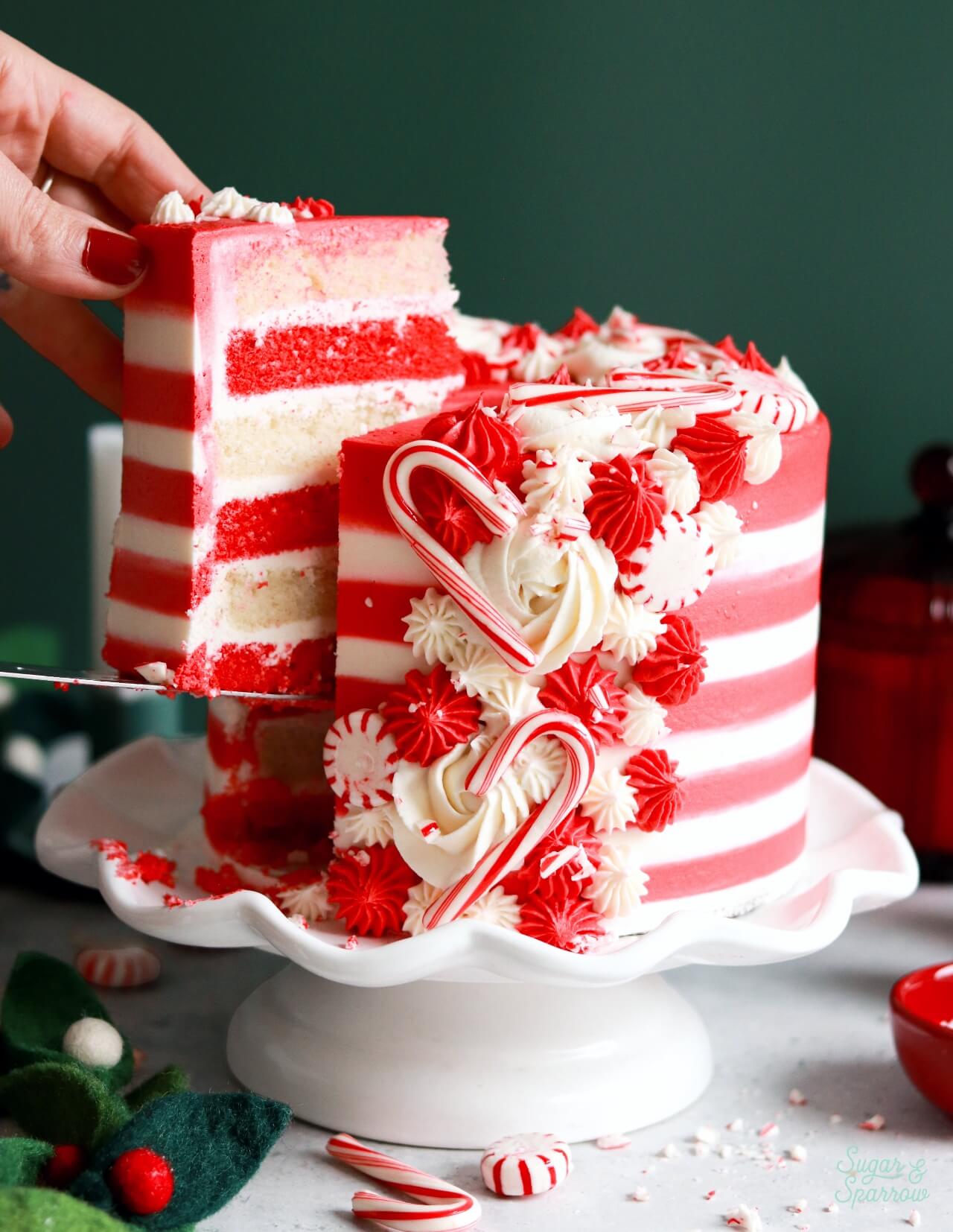 striped candy cane cake recipe