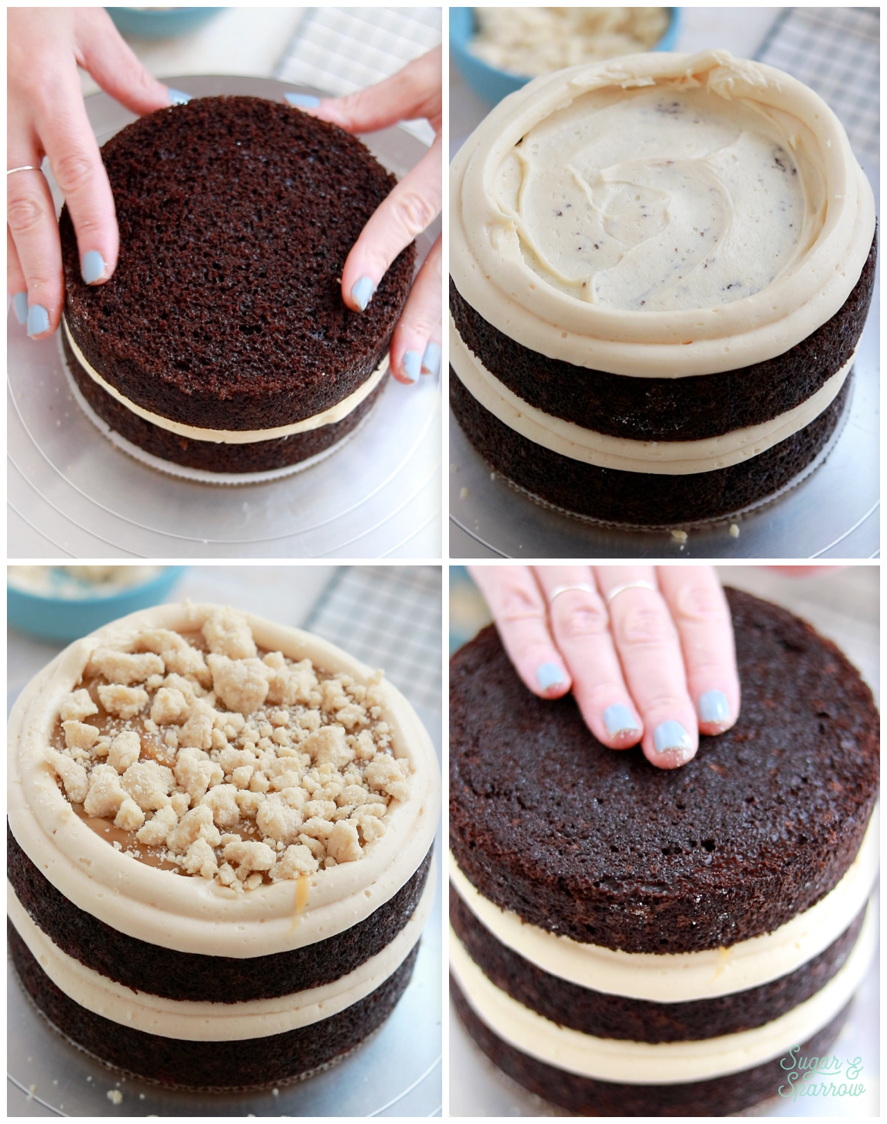 How to fill and stack a cake