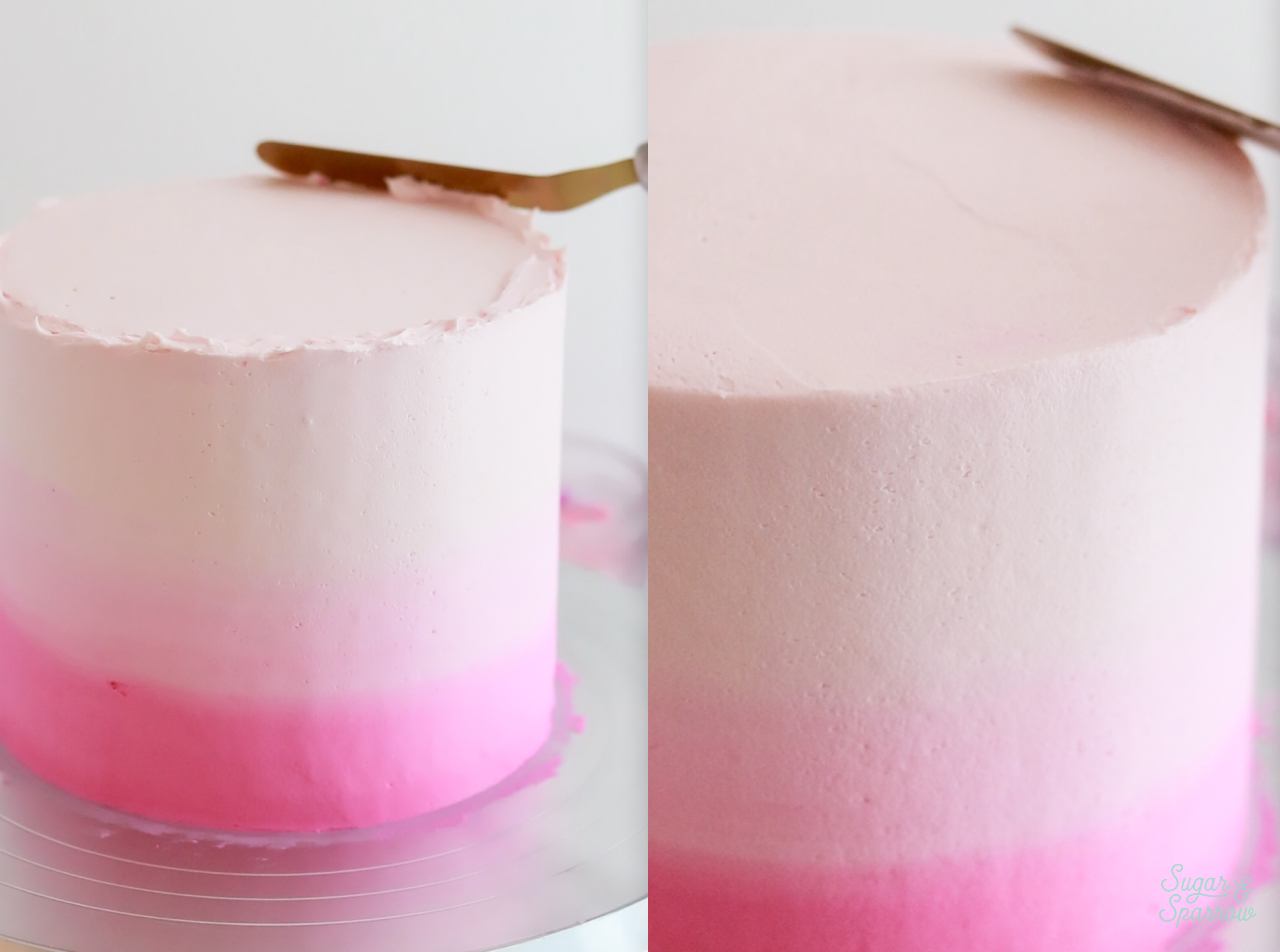 how to create a sharp edge buttercream cake