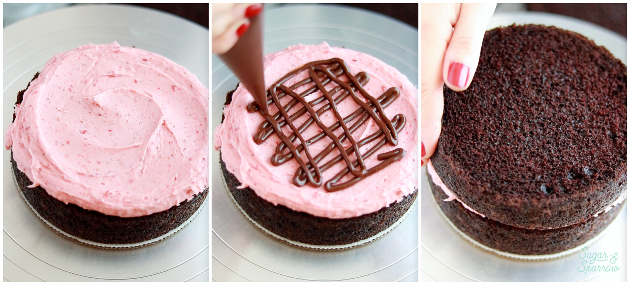 how to fill and stack a layer cake